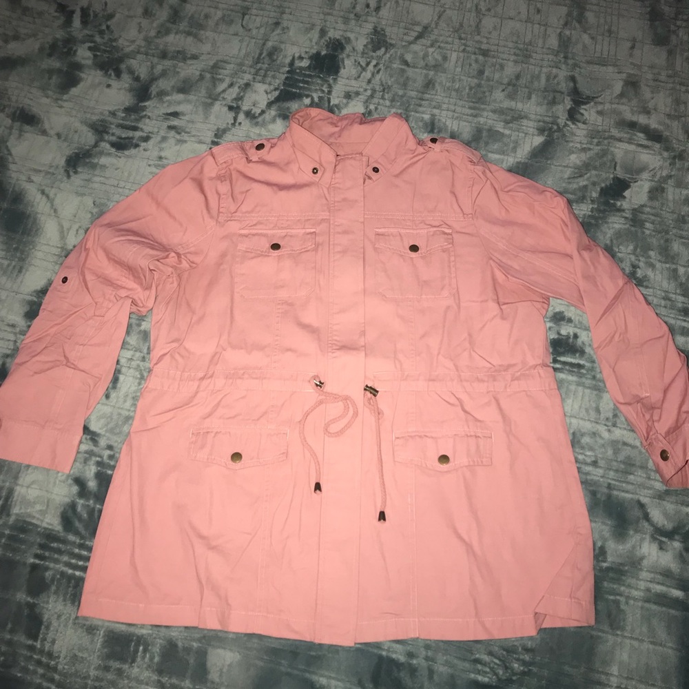 Light pink cargo jacket size 1x
